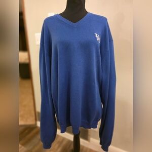 Cutter & Buck University Of Kentucky Blue V-Neck Sweater